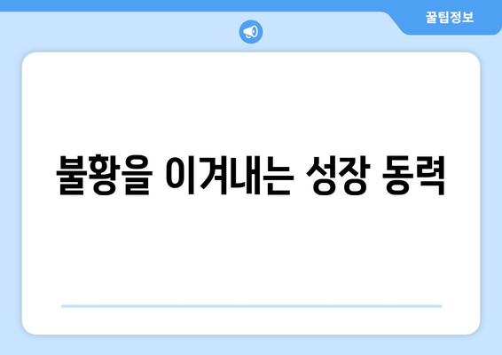 경제적 불황에도 성장 가능성을 발견하는 방법